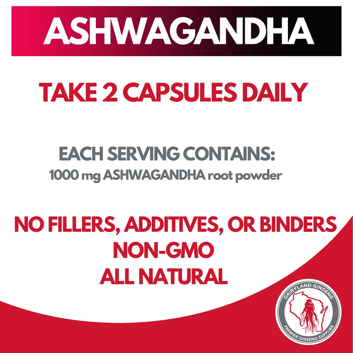 Ashwagandha Capsules - Dairyland Ginseng