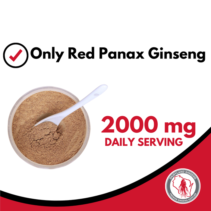 Red Korean Panax Ginseng Powder - Dairyland Ginseng